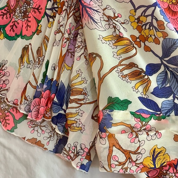 Express Multicolor Floral Wrap Blouse EUC - Picture 2 of 7